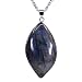 Amandastone Gemstone Natural Labradorite Charm Pendant Necklace 20"