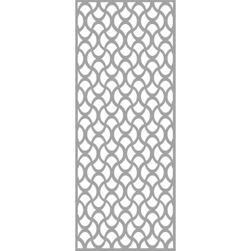 Image of 27 3 /8 inchW x 69 3 /8 inchH x 3 /8 inchT Resort Decorative Fretwork Wall Panels in Architectural Grade PVC