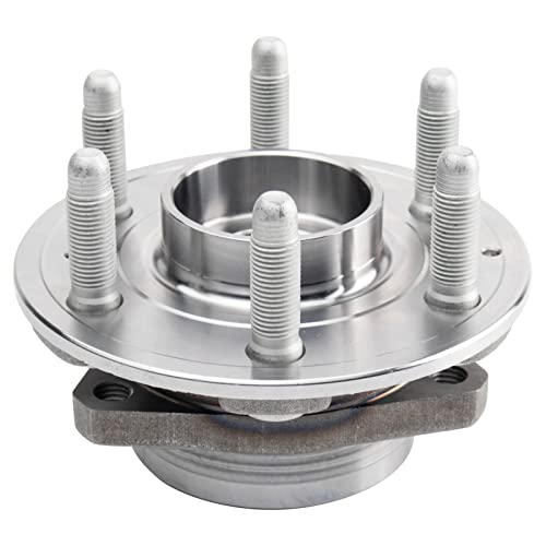 Image of TRQ Driver and Passenger Side Wheel Bearing and Hub Assembly Set 2 Piece Compatible with 18-22 Buick Enclave 17-22 Cadillac XT5 20-22 XT6 18-22 Chevrolet Traverse 17-22 GMC Acadia