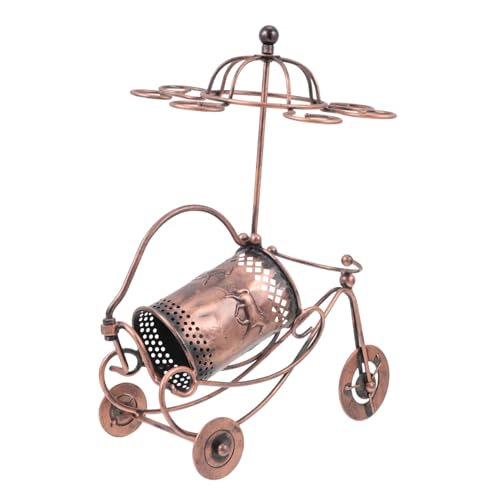 OUNONA 1Pc Creative Carriage Wine Rack Light Brown Wine Bottle Display Stand for Home Bar Easy Installation Space Saving Design Unique for Special Occasions Stylish