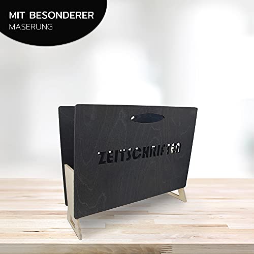 INEXTERIOR Zeitungshalter - moderner Zeitungsständer - Magazinhalter - für Zeitungen, Zeitschriften und Kataloge - aus Birkenholz - Made in Germany - 7