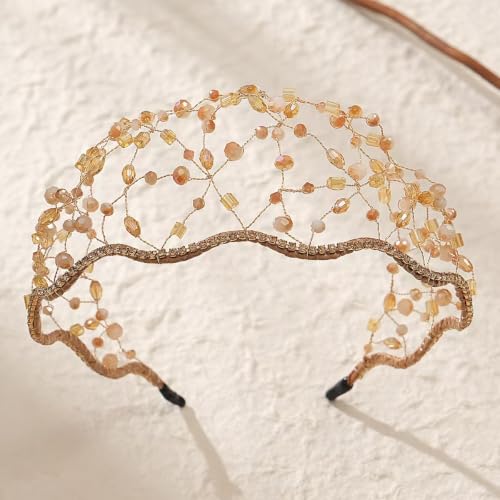 Corona de pedrería cómoda que no daña el cabello para novias e invitadas 4