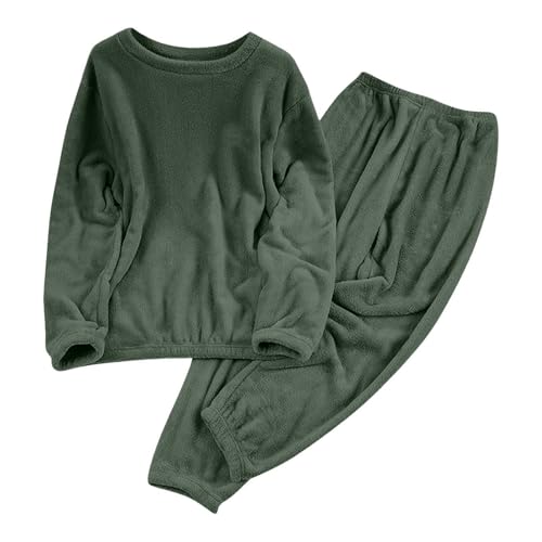 Women's Flannel Pajamas Set Winter Fleece Fuzzy Thermal Pjs Loungewear Sets