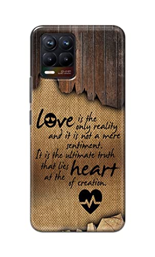 Image of PRINTFIDAA Love is The Only Reality and It is Not Mere Sentiment Printed Designer Hard Case for Realme 8 / Realme 8 Pro Back Cover -(e) RPM1010