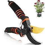 Professionelle Titan Gartenschere, Gartenschere, Gartenschere, Bypass-Schere, Gartenschere, Gartenschere Geschenk für Zweige, Hecken und Blumen (Bright Orange)