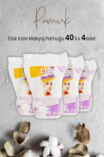 Disk Kare Makyaj Pamuğu 40'lı x 4 Adet