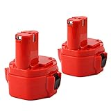 Exmate 2 Pack 14.4V 3.5Ah Ni-MH Replacement Battery for Makita 14.4V Battery 1420 1422 1433 PA14 1434 1435 1435F 192699-A 193158-3 192600-1 Cordless Power Tools