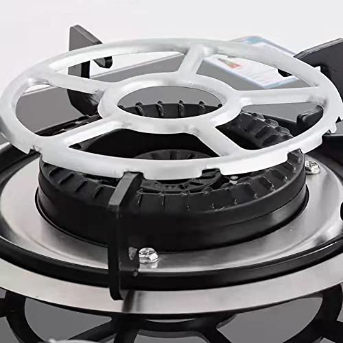 CONGGUAN 2 Stück Gasherdbrennerständer, multifunktionaler Herdständer für Kaffeekannen, 237,0 Kubik_Zentimeter, Zinklegierung, Grau oder Silber