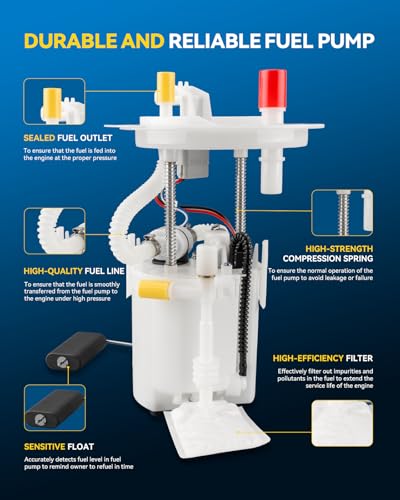 Image of PHILTOP FG1202 Electric Fuel Pump Assembly, Compatible with 2005-2007 Ford Five Hundred & Mercury Montego 3.0L, Direct Replacement Fuel Pump Module