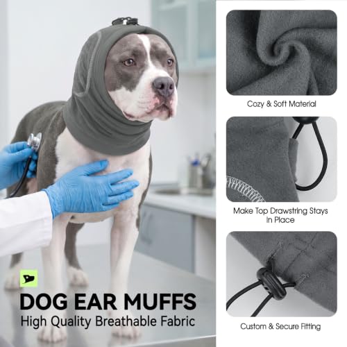 Image of No Shake Ear Wraps for Dogs, Dog Ear Cover with SoundProof Pads