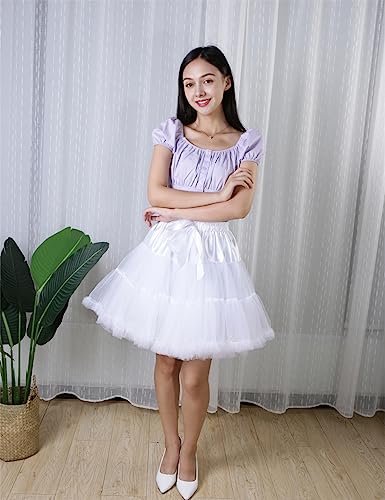 CHERRY LOVE Mid-Thigh Tutu Skirt Princess Puffy Skirt Both a Petticoat Slips3