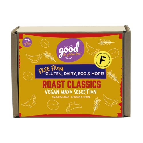 Good It's Gluten Free Set Of 2 Vegan Mayonnaise (465G Sizzling Steak, 465G Chicken & Thyme) Dairy Free, Egg Free, Nut Free, Sesame Free & Gluten Free - 100% Traceable Ingredients #TOP1
