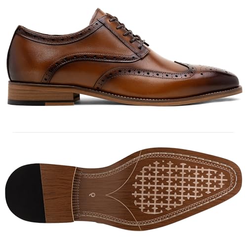 Image of Jousen Mens Dress Shoes Leather Oxford Classic Shoes Formal Business Dress Shoes for Men