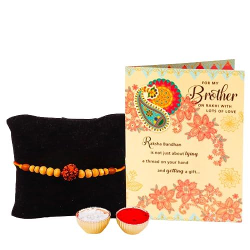 Image of ARCHIES Rakhi Collection For Rakshabandhan | Rakhi For Brother | Rakhi for Bhaiya and Bhabhi | Rakhi Combo Gift Hamper (CELEBRATED-TRADITIONAL STYLE RAKHI COMBO)