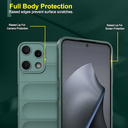 Image of Zapcase Back Case Cover for Nothing Phone 3a Lite | Compatible for Nothing Phone 3a Lite Back Cover | Liquid Silicon Magic Case for with Camera Protection | Dark Green