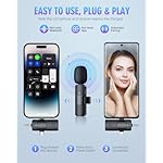 PQRQP 3 in 1 Wireless Lavalier Microphones for iPhone, iPad, Android, Camera, USB-C Microphone, 7-Hour Battery, Mini Microphone with Noise Reduction for Video Recording, Vlog, YouTube, TikTok - Image 4