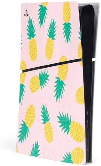 Skinit Decal Gaming Skin Compatible with PS5 Slim Digital Edition Console - Summer Pineapples Design