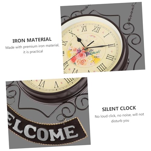 Horloge murale design rétro pour restaurant et bureau silencieuse