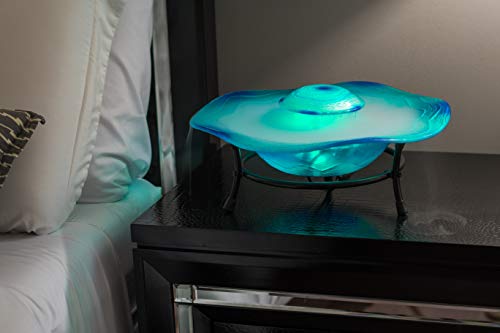 Xbrand Tabletop Mist Fountain With Inline Control, 8 Inch Tall, Blue #TOP6
