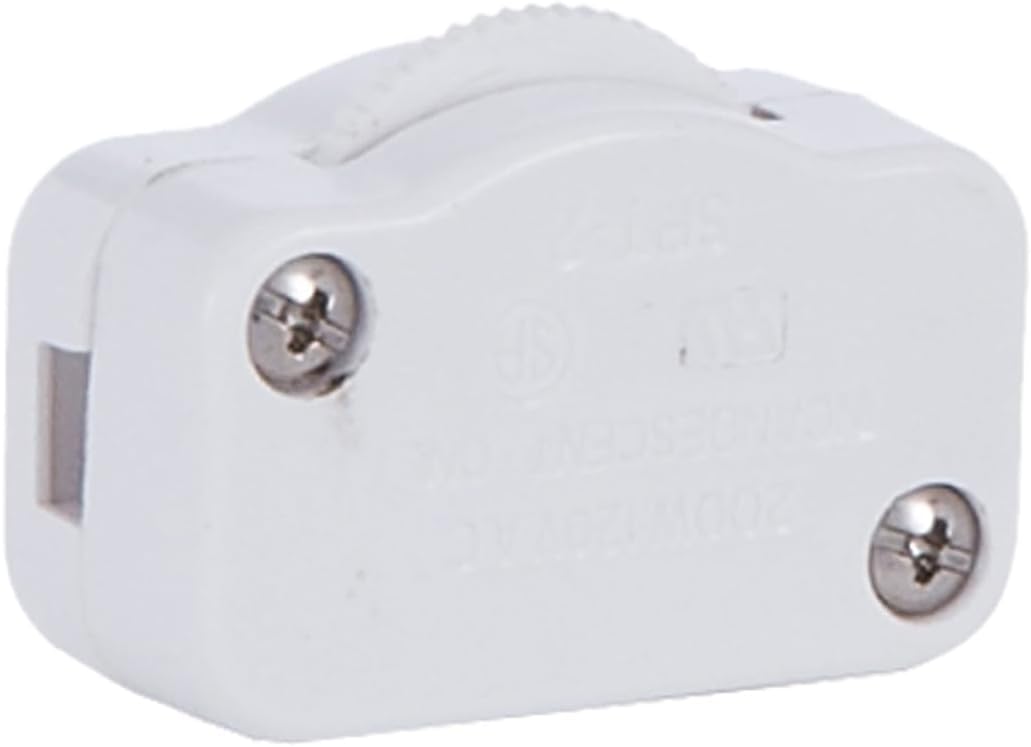 B&P Lamp® White Hi-Low Only Inline Brightness Control Switch for 18/2 SPT-1 Lamp Cord Not a Full Range dimmer.