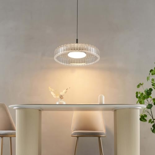 Suspension noire LED pour éclairage salon et cuisine Damian