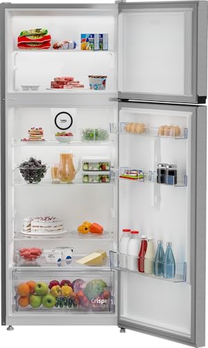 ثلاجة بفريزر علوي وتصنيف طاقة A+ مانعة للتجمد مع إضاءة ليد وتحكم ميكانيكي RDSG550M20SEG من بيكو، سعة إجمالية 465 ل، 1.85 م × 70 سم ×66.5 سم