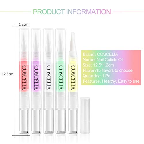Coscelia Nagelpflegeöl Nagelpflegestift 9x Nagelhautöl Nail Art Stift Set Mix Geschmack Nagelöl Nagelpflege Tools – Bild 5