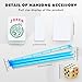 New American Mahjong Game Set, 166 Premium White Tiles with Portable Metal Dices, 4 All-in-One Racks with Pushers, Mah-Jong Games Sets, Ma Jong Tile Game (Blue)