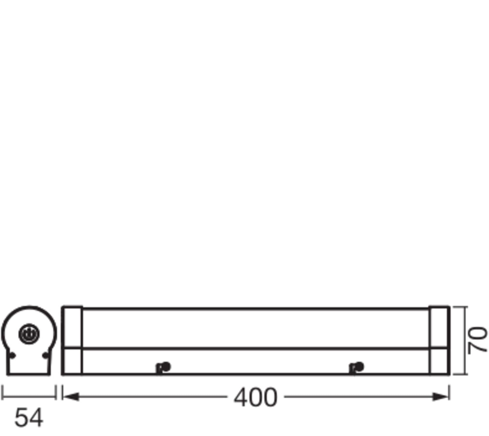 Licht-Erlebnisse LED Wandleuchte Aluminium Metall Schwarz 3000-4000 K IP44 CCT dimmbar gemütlich Küche Bad WC Spiegel L:40 cm Wandlampe Badezimmer