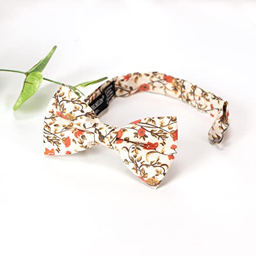Spring Notion Boy's Cotton Floral Print Pre-tied Bow Ties2