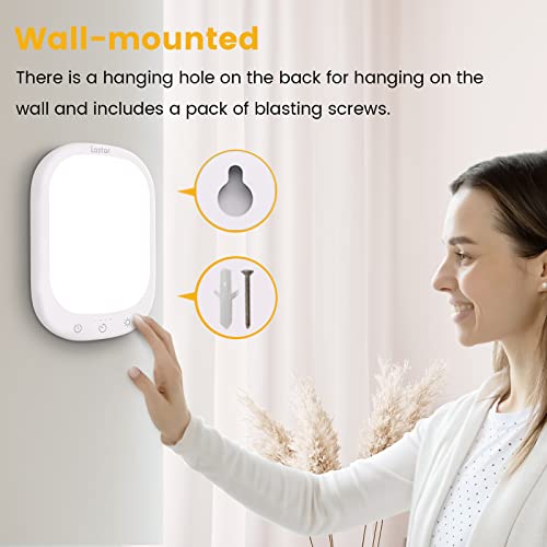 Light-Therapy-Lamp-LASTAR-10000-Lux-UV-Free-Daylight-Lamp-with-Memory-Function-5-Adjustable-Brightness-Levels-and-4-Timer-Funtion-Sun-Lamp-Compact-Size-Wall-Mountable-Support-Smart-Plug