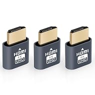 【Adaptador virtual HDMI】El adaptador HDMI sin cabeza AXFEE permite que la computadora funcione en modo "sin cabeza" simulando el EDID de la pantalla. Incluso si el monitor o la pantalla LCD del televisor están apagados, o el dispositivo se cambia med...