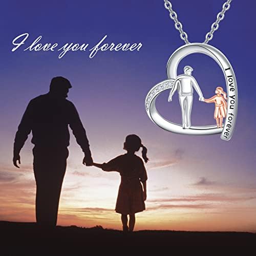 PRAYMOS Dochter ketting van papa 925 sterling zilveren vader