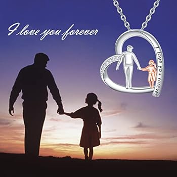 HOOHWE Mutter Tochter Kette für Damen 925 Sterling Silber Liebe Herz Halskette Anhänger Halskette Schmuck für Mama Tochter