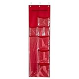 Honey-Can-Do SFT-08359 Red Over The Door Gift Wrap Organizer, 40 lbs