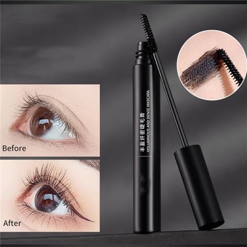 Black Waterproof Mascara for Fine Short Eyelash, Small Brush Can Catching Tiny Eyelashes, Smudge-proof, Washable Voluminous Eyelash Mascara Intense Lengthening Mascara (1 Pcs) - Image 6