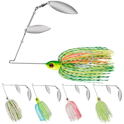 Fish Corner Spinner Bait, 5pcs 1/2oz Blade Spinnerbait, Bass Fishing Lure