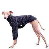 D Doggy Star Italian Greyhound Clothes Warm Fleece Sweater T Shirts Whippet for Dogs (M,Fleece Black)