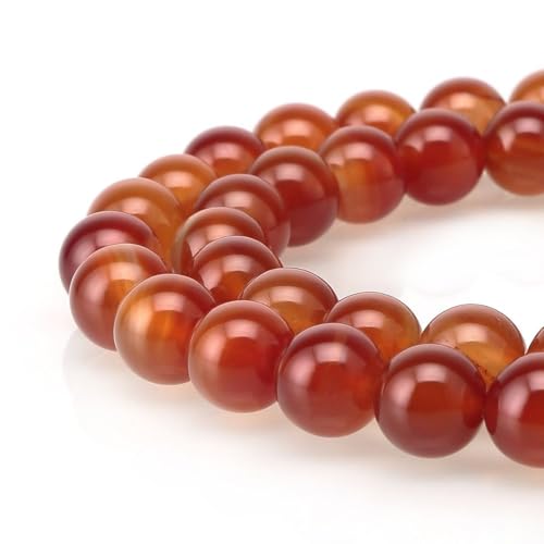 Image of 35pcs Adabele Natural Carnelian Red Agate Gemstone 10mm Round Beads