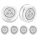 SOAIY 6PZ Luce adesiva a batteria Luci Armadio Luce notturna con 3AAA Batterie Risparmio energetico Leggerissimo per Cucina, Corridoio, Scale, Camere per bambini, Garage, Luce Fredda (6pz SMD)