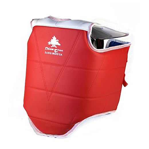 Pine Tree New Sang Moo Sa WTF Taekwondo Solid Reversible Chest Guard Protector - Child Large