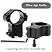LONSEL 1'' Dovetail Scope Rings, 2Pcs High Profile & 2Pcs Medium Profile 1 Inch Scope Mount Rings for 11mm Dovetail Rails (Medium Profile - 2 Pack)