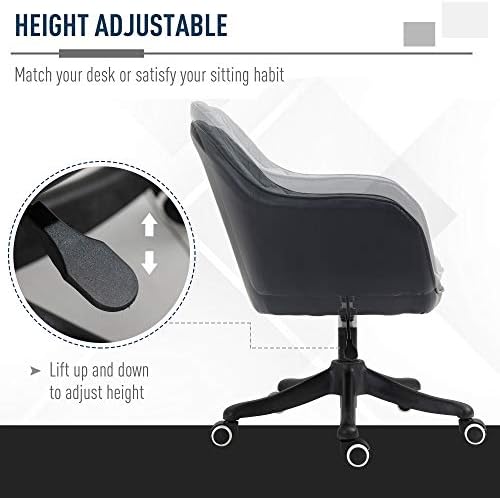 Vinsetto PU Leather Office Chair with Rechargeable Electric Vibration Massage Lumbar Pillow, Wheels, Blue