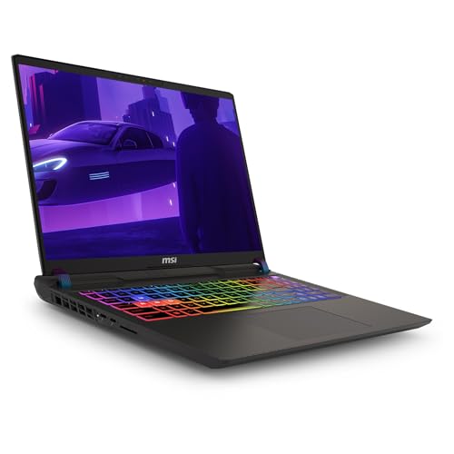 Image of MSI Vector 16 HX AI Gaming Laptop, Intel Ultra 9-275HX, 64 GB DDR5 RAM, 2 TB PCIe SSD, 16 inch WQXGA (2560x1600) 240Hz Display, Nvidia G-Force RTX 5080, 24 Zone RGB Keyboard, W11 Home, Cosmo Gray