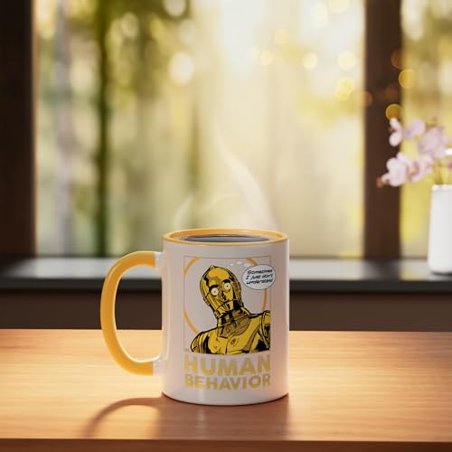 Mug cerámico Star Wars C-3PO amarillo y blanco miniatura 3