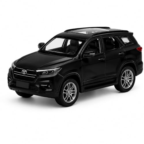 Diecast Toy Car for kids 1:36 Scale Model Metal Pull Back Sports Car Boys | Metal Pull Back SUV Model, LED Lights & Sound, Openable Doors, Mini Alloy 
