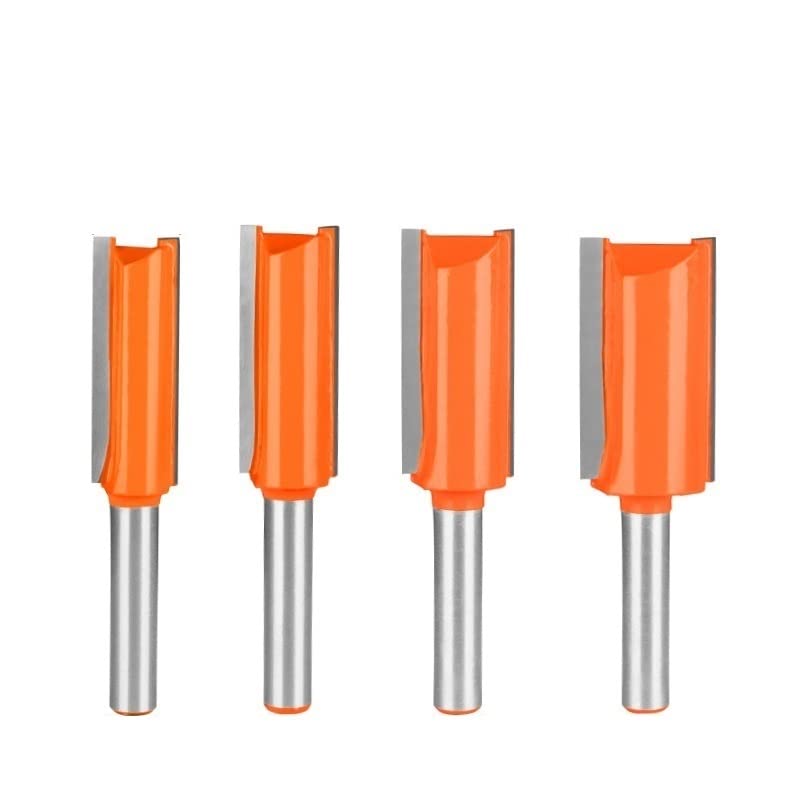 8MM Shank proste frezy blat kuchenny frez do rowków do obróbki drewna dłuta 40mm głębokość cięcia dwa ostrza z węglików spiekanych (Size : 4pcs 8mm shank)