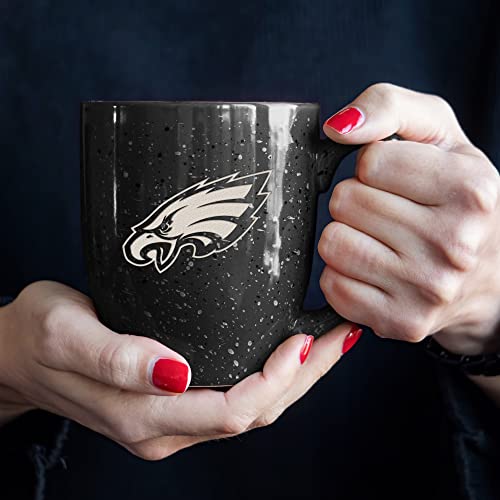 Image of Rico Industries NFL Football 16 oz Team Color Laser Engraved Speckled Ceramic Coffee Mug