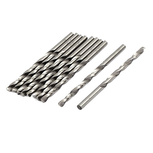 Aexit 3mm Drilling Tool Holder Diameter 65mm Long HSS Straight Round Drill Hole Twist Drill Bits 10pcs Model:24as493qo167