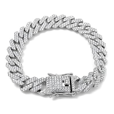 MC Stan Cuban Link Chain Bracelet, Silver Tone-image-46
